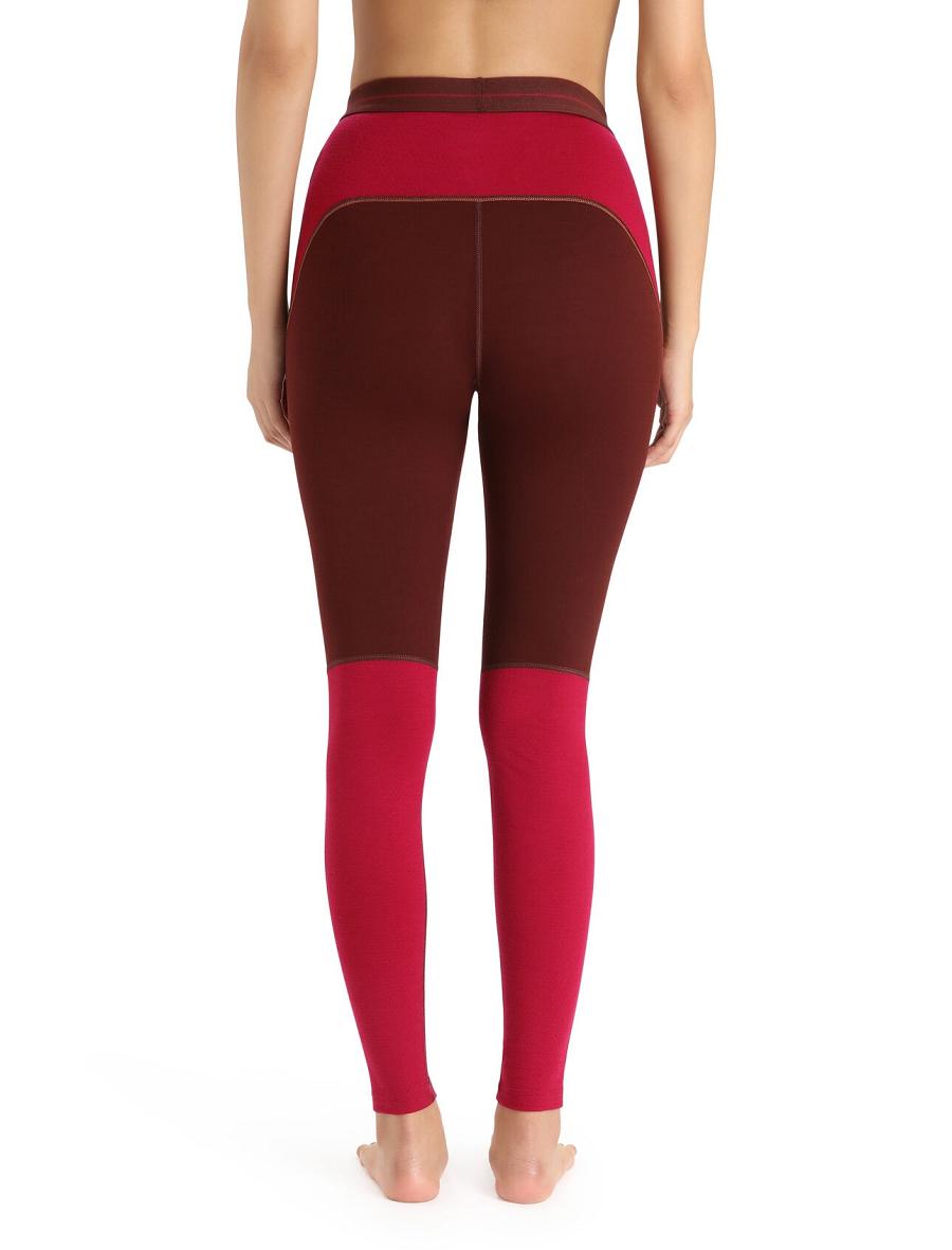 Icebreaker Merino 260 ZoneKnit™ Leggings Naisten Yksiosainen ja sarjat Pinkki | FI 1799WNBY